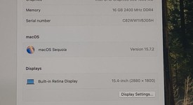 Good
													MacBook Pro 2018 (With Touch Bar) - 15" - I7, Gray, 256 GB, 16 GB, photo 3 of 9