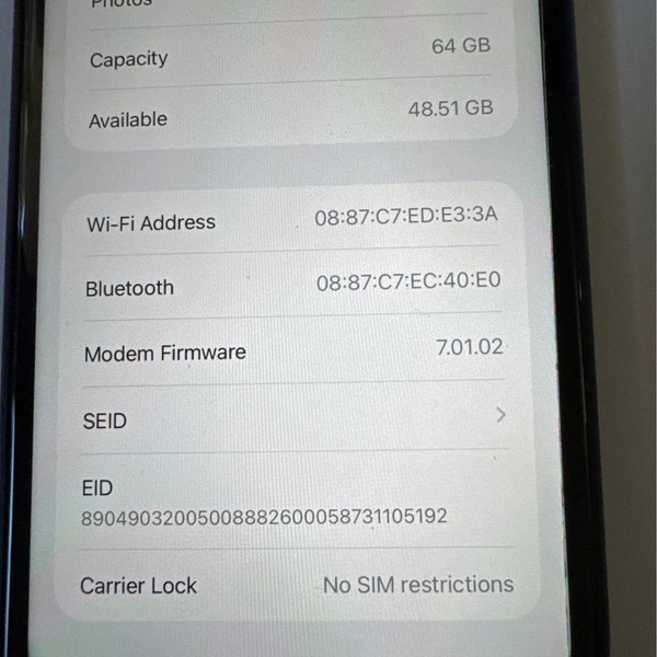 Apple iPhone 11 - Unlocked, 64 GB, Black, A2111