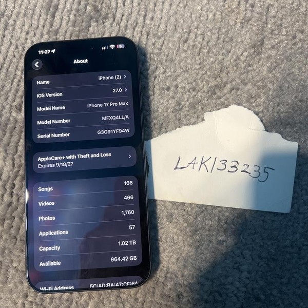 Apple iPhone 17 Pro Max - Boost, 1 TB, Deep Blue, A3257