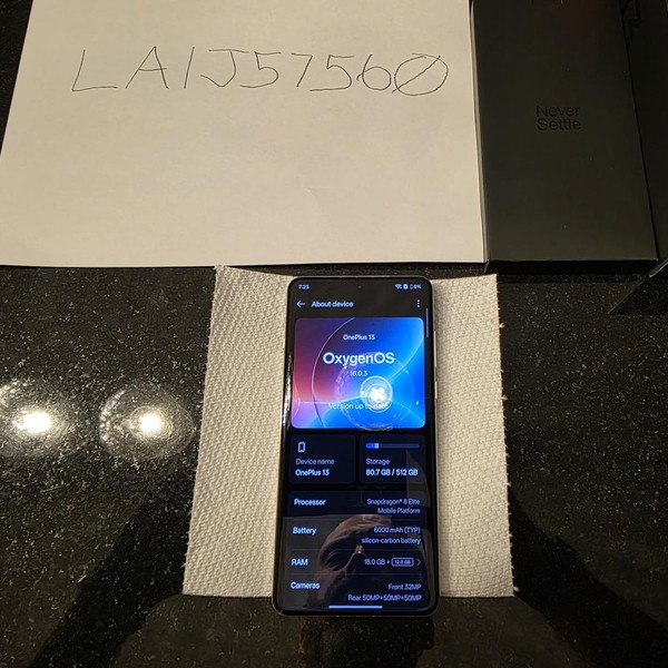 OnePlus 13 - Unlocked, 512 GB, Midnight Ocean, 16 GB