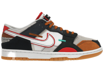 Nike Dunk Low Scrap Black Grey University Red for sale