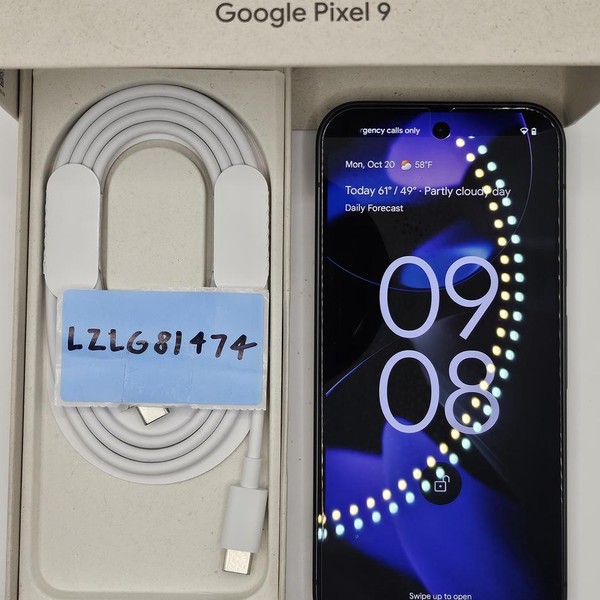 Google Pixel 9 - Unlocked, 128 GB, Obsidian, 12 GB, G2YBB