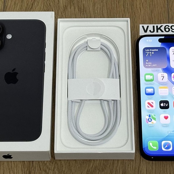 Apple iPhone 16 - Unlocked, 256 GB, Black, A3081
