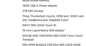 Mint
													MacBook Pro Late 2023 (M3) - 16" - Apple M3 Max 14-core, Silver, 2 TB, 96 GB, 30-core GPU, photo 1 of 11