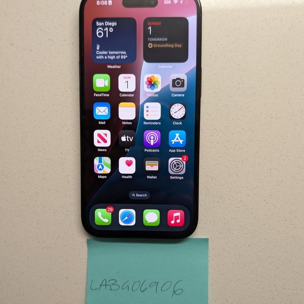 Apple iPhone 15 - Unlocked, 128 GB, Black, A2846