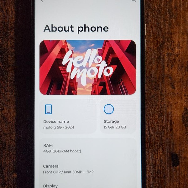 Moto G 5G (2024) - Unlocked, 128 GB, Green, 4 GB
