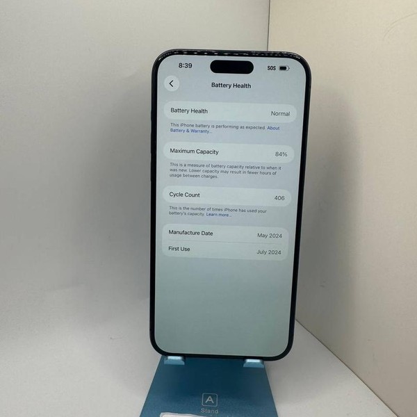 Apple iPhone 15 Pro Max - Unlocked, 256 GB, Blue, A2849
