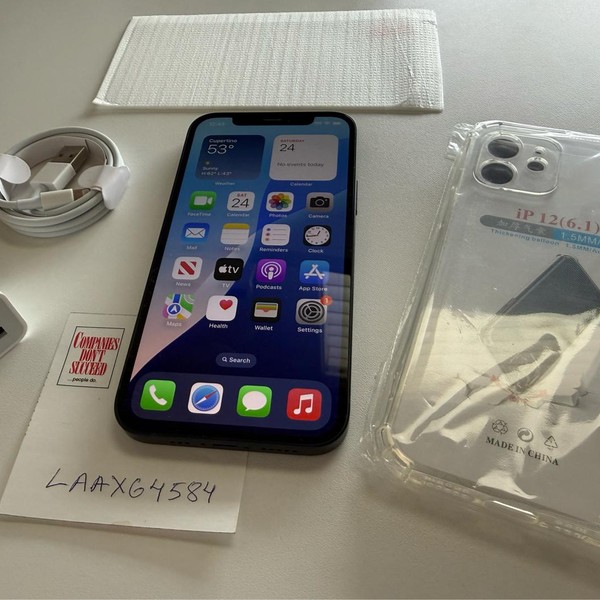 Apple iPhone 12 - Unlocked, Black, 64 GB, A2172