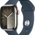 Fair Apple Watch Series 9 41mm - Unlocked, Silver, A2982 - Cellular, Stainless