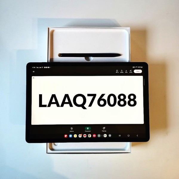 Samsung Galaxy Tab S7 FE - Wi-Fi, 256 GB, Mystic Black, 8 GB