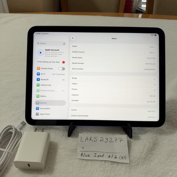 Apple iPad (11th Gen) - Unlocked, 128 GB, Blue, A3355
