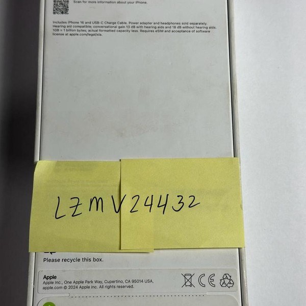 Apple iPhone 16 - T-Mobile, 128 GB, Black, A3081