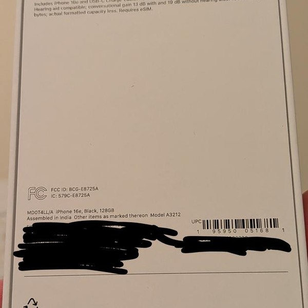 Apple iPhone 16e - Metro by T-Mobile, 128 GB, Black, A3212