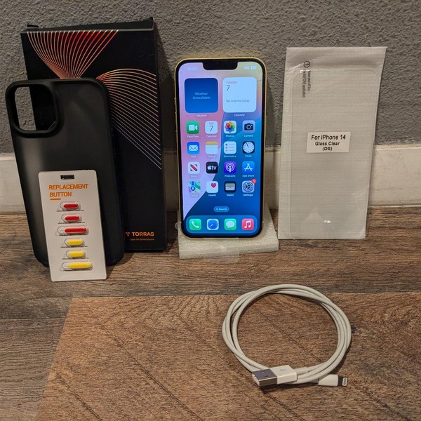 Apple iPhone 14 - Unlocked, 128 GB, Yellow, A2649