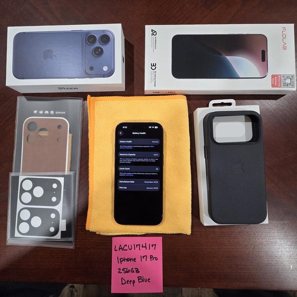 Apple iPhone 17 Pro - Verizon, 256 GB, Deep Blue, A3256