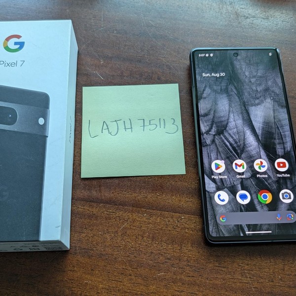 Google Pixel 7 - Unlocked, 128 GB, Obsidian, 8 GB, GVU6C, Sub-6 5G