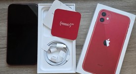 Good
													Apple iPhone 11 - Unlocked, Red, 128 GB, A2111, photo 1 of 14