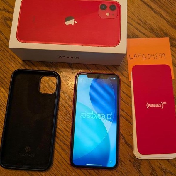 Apple iPhone 11 - Unlocked, 64 GB, Red, A2111