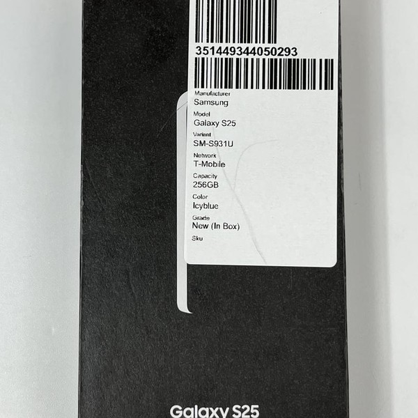 Samsung Galaxy S25 - T-Mobile, 256 GB, Icy Blue, 12 GB, SM-S931U