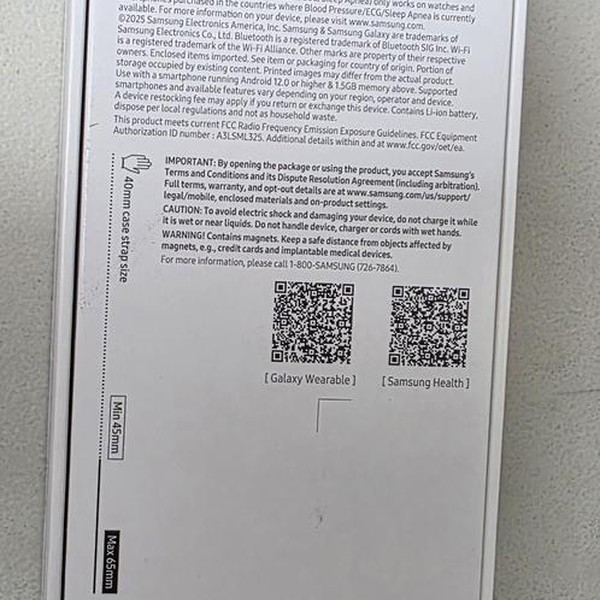 Samsung Galaxy Watch8 - Unlocked, Graphite, SM-L325, 40mm