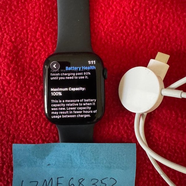 Apple Watch Series 7 45mm - Unlocked, Midnight, A2477 - Cellular, Aluminum