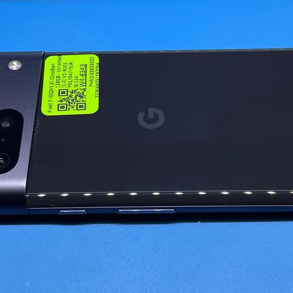 Google Pixel 7 - Unlocked, 128 GB, Obsidian, 8 GB, GVU6C, Sub-6 5G
