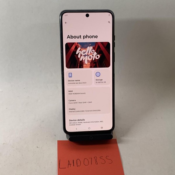 Motorola Razr Plus (2023) - Unlocked, 256 GB, Black, 8 GB