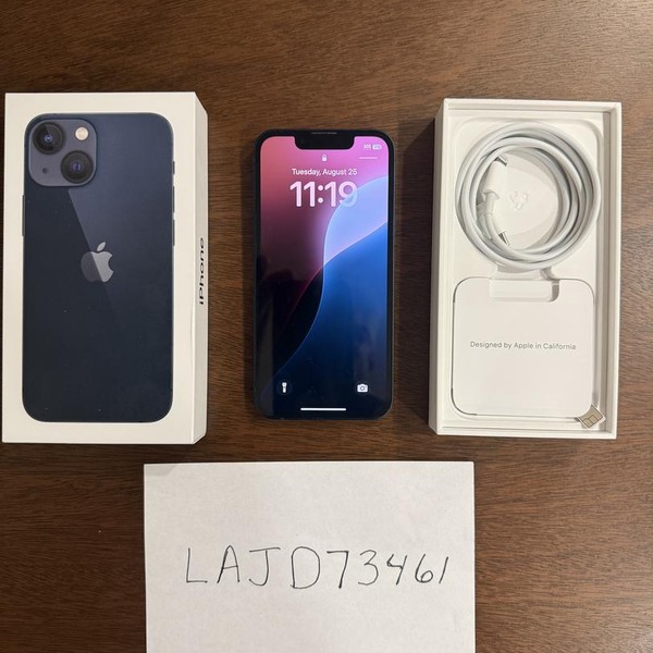 Apple iPhone 13 Mini - Unlocked, 128 GB, Midnight, A2481