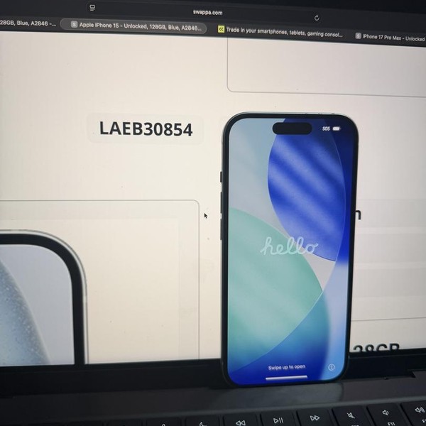 Apple iPhone 15 - Unlocked, 128 GB, Blue, A2846