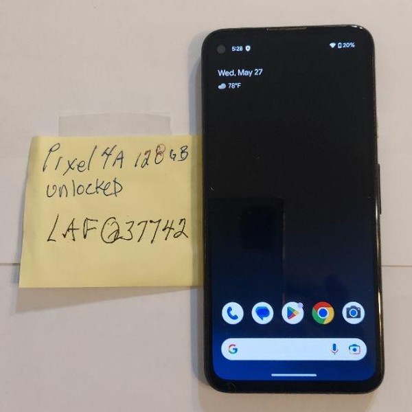 Google Pixel 4a - Unlocked, 128 GB, Black, 6 GB, G025J