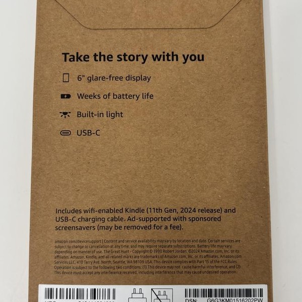 Amazon Kindle 11 - Black, 16 GB