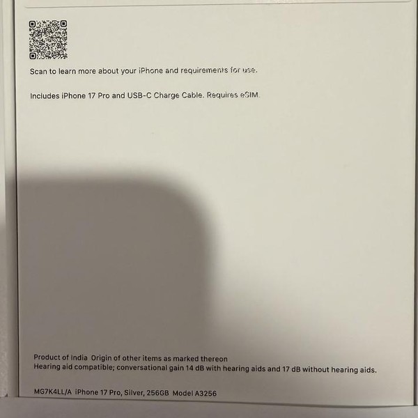 Apple iPhone 17 Pro - Unlocked, 256 GB, Silver, A3256