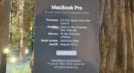 Good
													MacBook Pro 2018 (With Touch Bar) - 13" - I5, Silver, 512 GB, 16 GB, photo 1 of 8