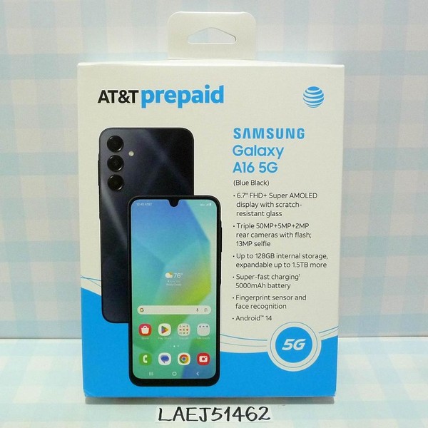 Samsung Galaxy A16 5G - AT&T, 128 GB, Blueblack, 4 GB