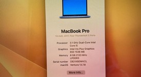 Good
													MacBook Pro 2017 (With Touch Bar) - 13" - I5, Gray, 256 GB, 8 GB, photo 2 of 13