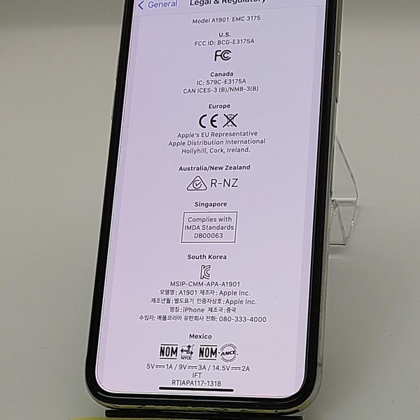 Apple iPhone X - AT&T, 64 GB, Silver, A1901, GSM