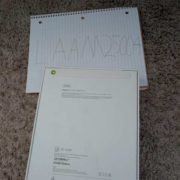 Apple iPad Pro 11 inch (M4) 2024 - Wi-Fi, 512 GB, Black, 8 GB, A2836, Standard Glass