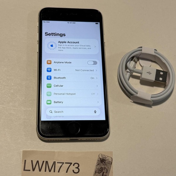 Apple iPhone SE 3rd Gen 2022 - Unlocked, Starlight, 64 GB, A2595