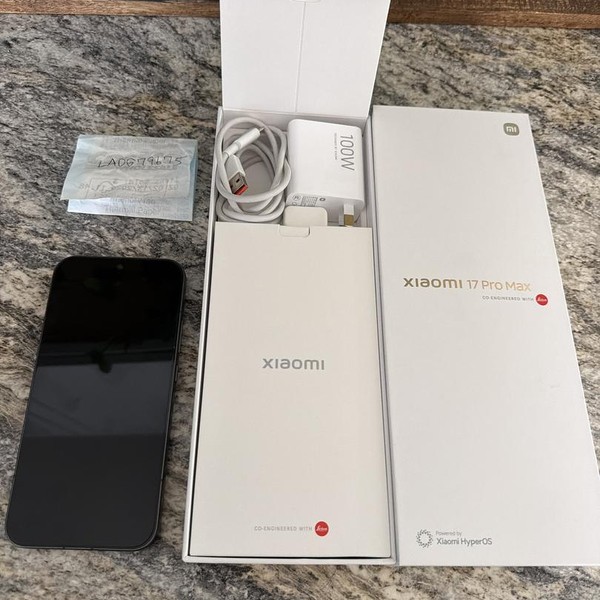 Xiaomi 17 Pro Max - Unlocked Non-US, 1 TB, Black, 16 GB