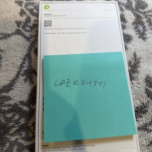 Apple iPhone 17 - Unlocked, 256 GB, Mist Blue, A3258