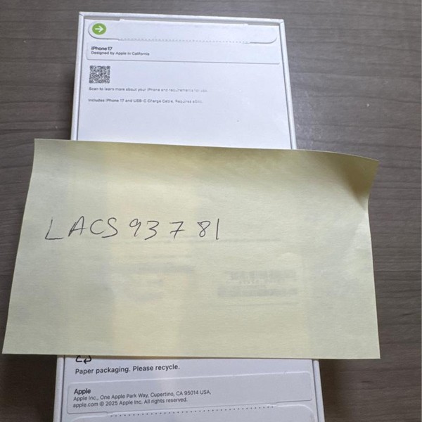 Apple iPhone 17 - Verizon, 256 GB, Mist Blue, A3258