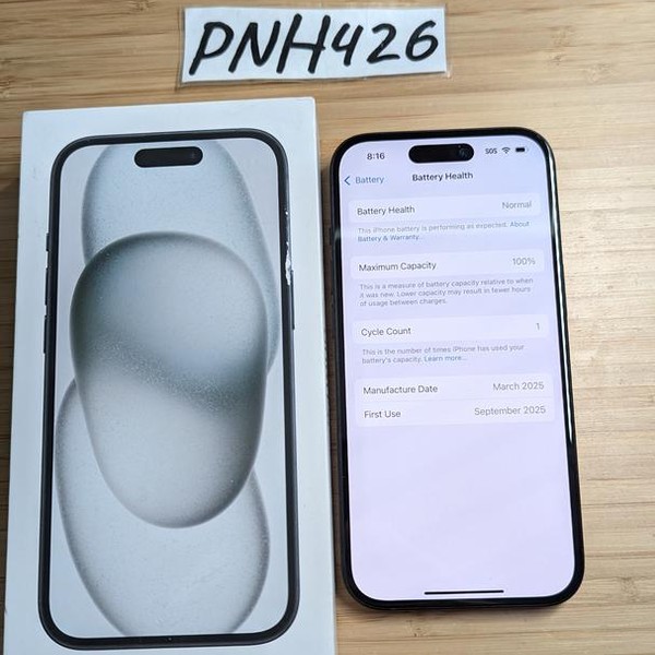 Apple iPhone 15 - Unlocked, 128 GB, Black, A2846