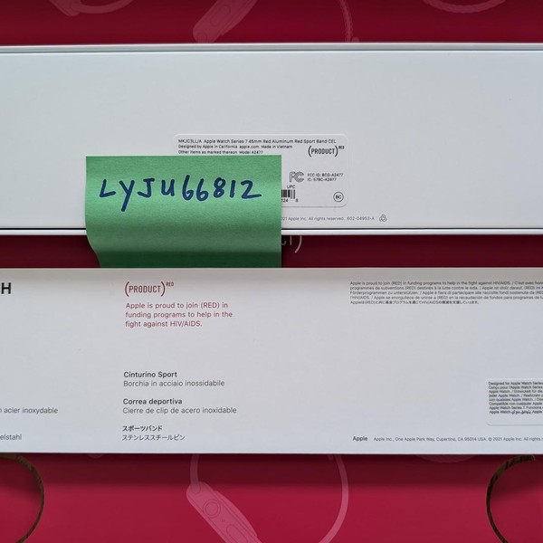 Apple Watch Series 7 45mm - Unlocked, Red, A2477 - Cellular, Aluminum