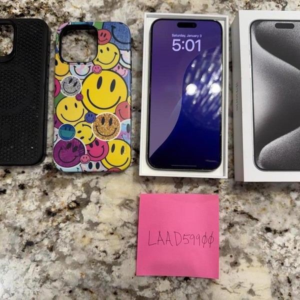 Apple iPhone 15 Pro Max - T-Mobile, 256 GB, White, A2849