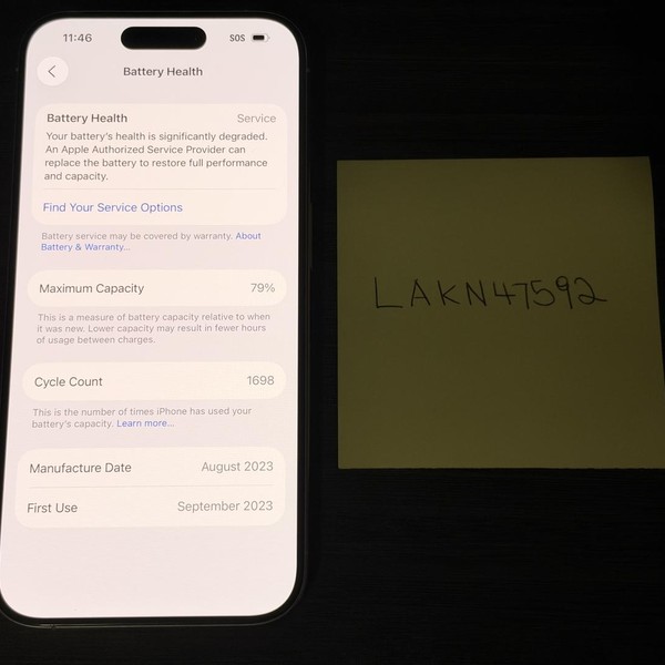 Apple iPhone 15 Pro - Unlocked, 128 GB, White, A2848