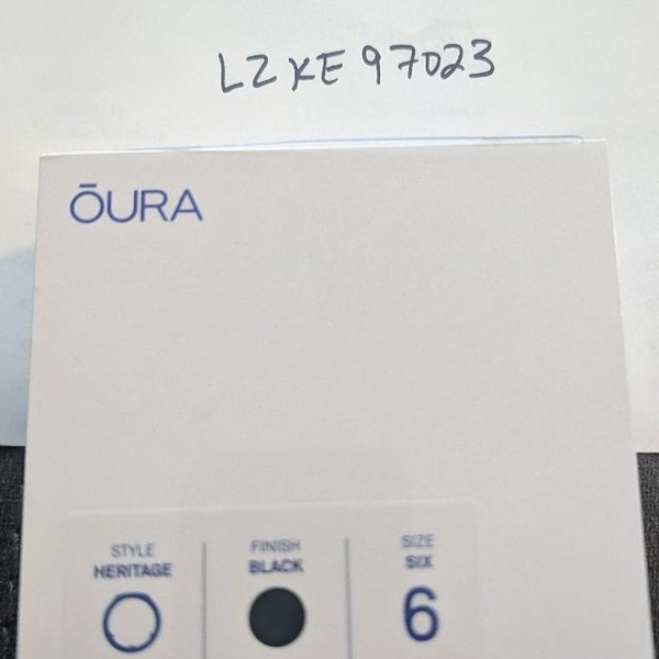 Oura Ring Gen 3 - Black, Size 6, Heritage