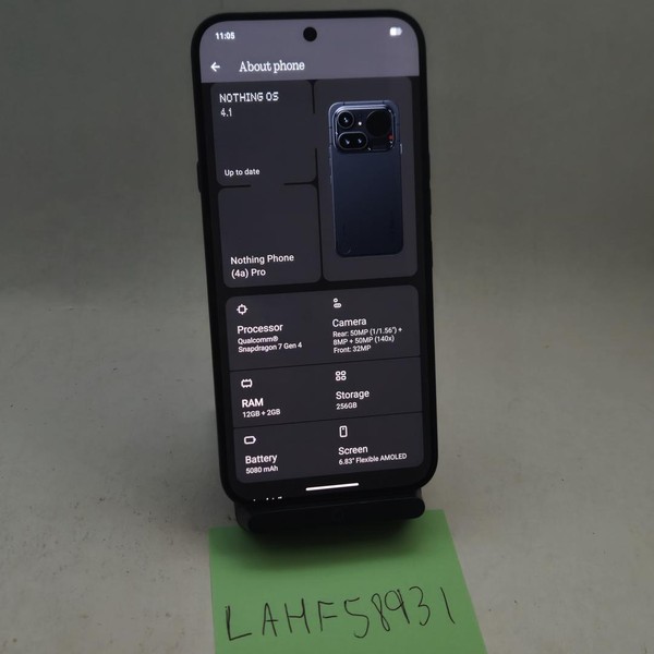 Nothing Phone (4a) Pro - Unlocked, 256 GB, Black, 12 GB