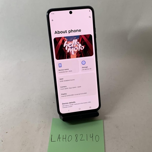 Motorola Razr Plus (2024) - Unlocked, 256 GB, Navy Blue, 12 GB