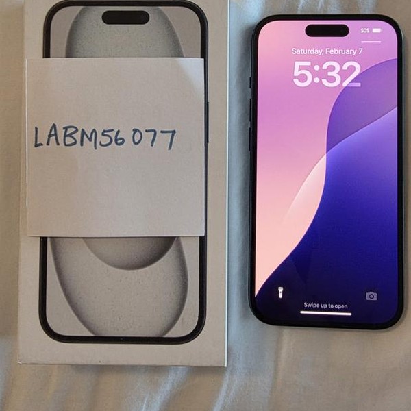 Apple iPhone 15 - Unlocked, 128 GB, Black, A2846