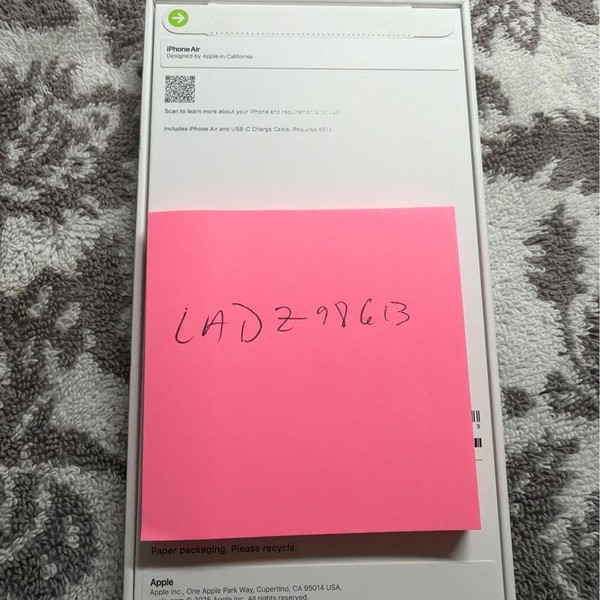 Apple iPhone Air - AT&T, 256 GB, Light Gold, A3260